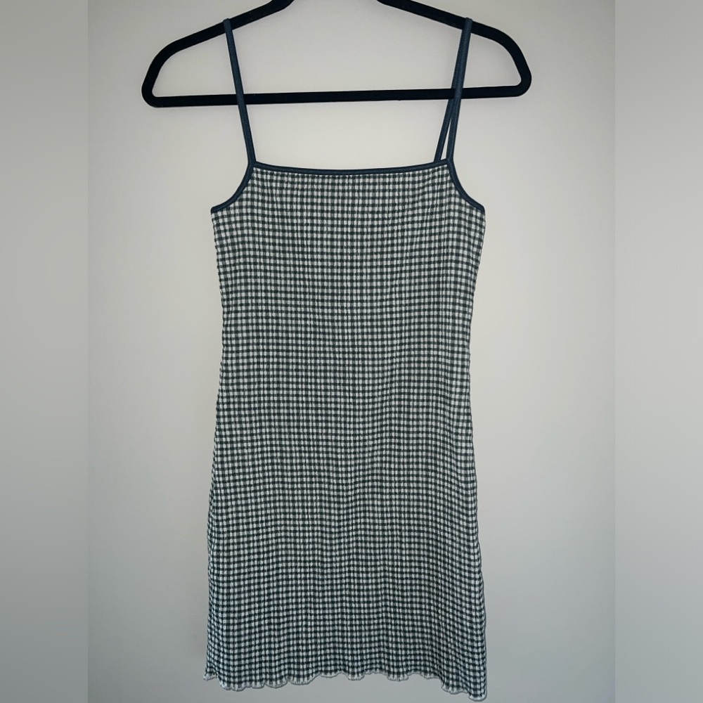 Wilfred Black and White Checkered Mini Dress